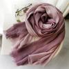 Scarf Autumn and Winter New Japanese Korean Striped Pure Color Cotton Linen Scarves for Women Muslim
