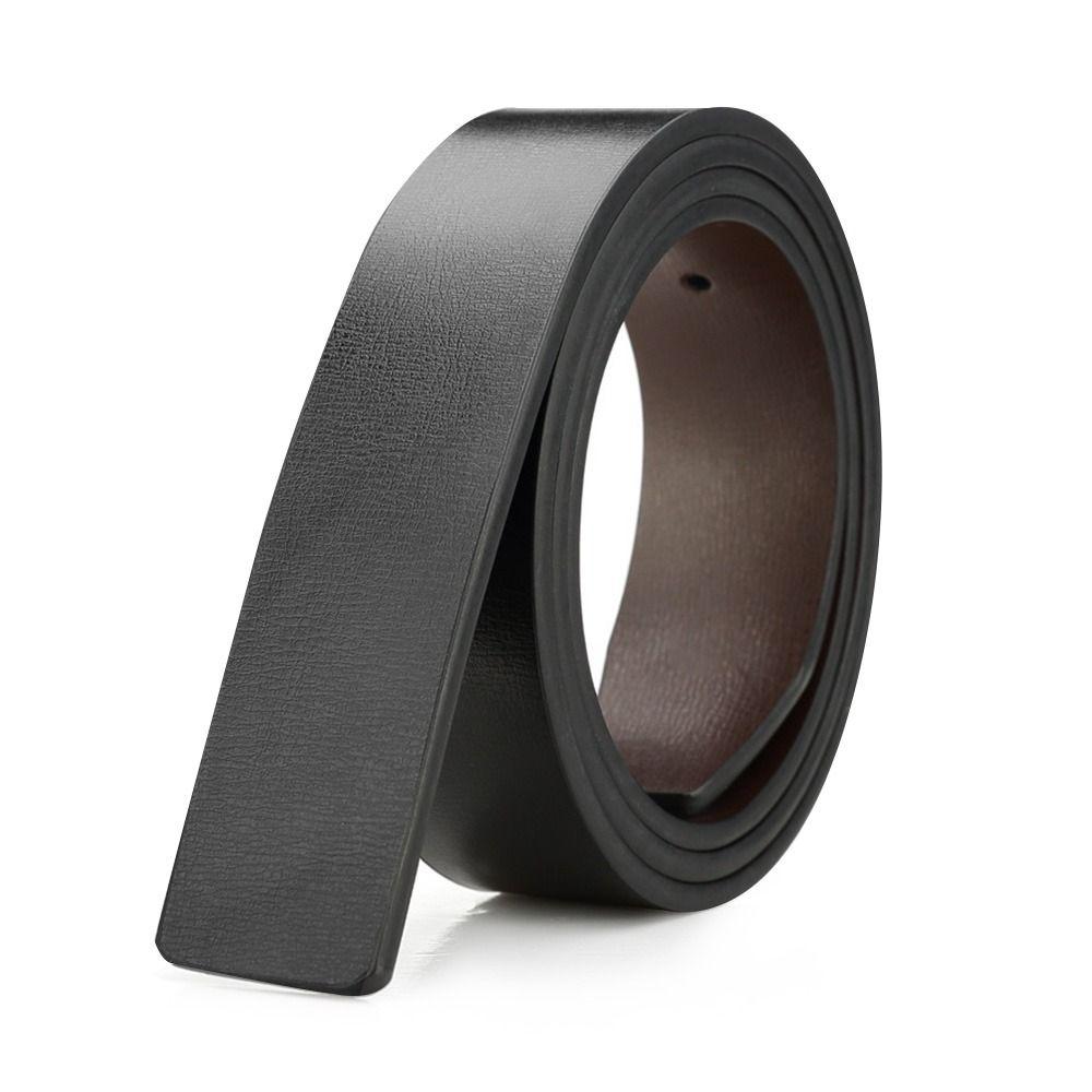 Brand Designer Craft DIY Genuine Leather Belt 3.3cm with Hole No Buckle Girdle Classic Waistband