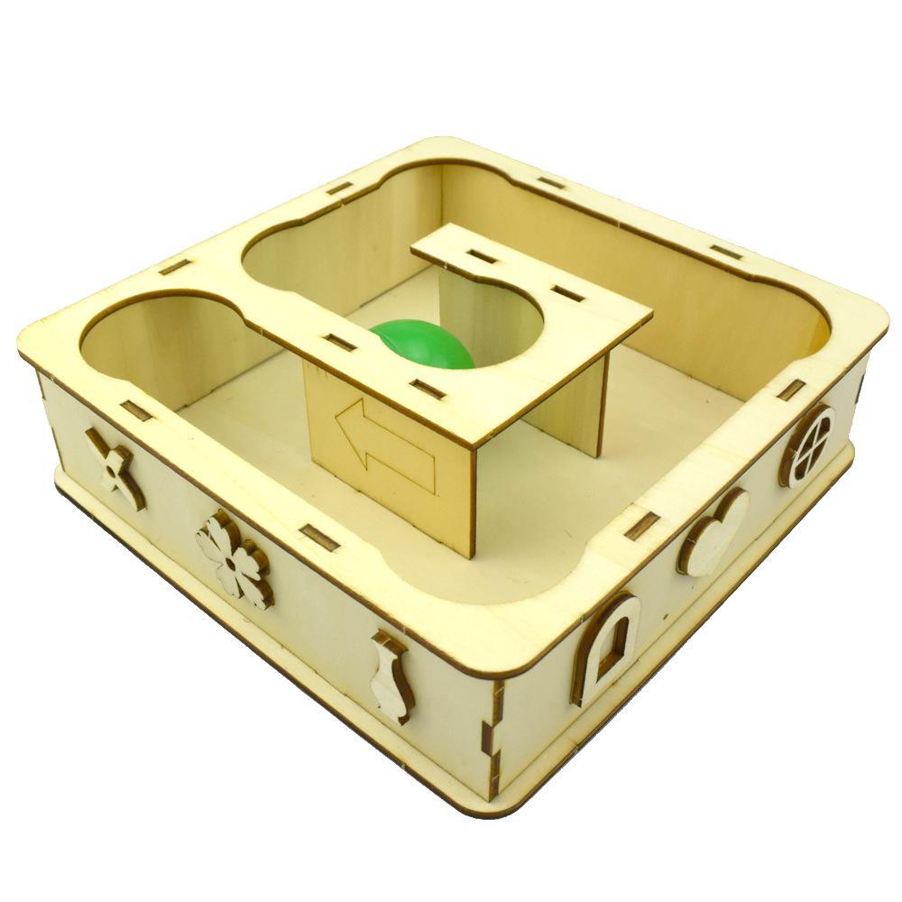 Solid Wood Hamster Play Tunnel: Sports Track, Climbing Stairs, Shelter & Fitness Platform.