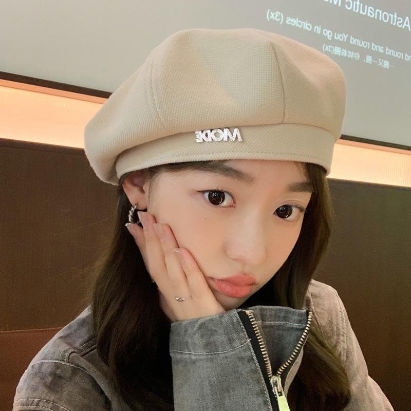 Осенне-зимняя шапка, Детская металлическая азбука, Берет, Шляпа художника