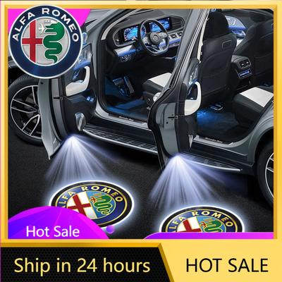 Автомобильные наклейки для Alfa Romeo, Светодиодная HD-проекторная лампа для подсветки дверей автомобиля Alfa Romeo 159 Giulietta Giulia 147 Mito 156 Stelvi