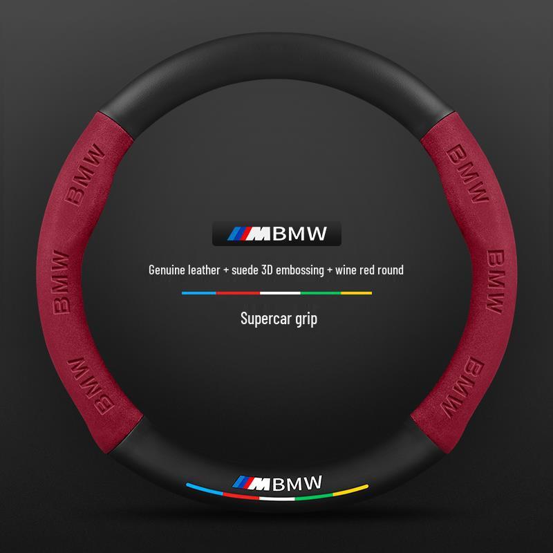 BMW X3 Steering Wheel Cover 2008-2025, Ultra-Thin Carbon Fiber Suede for All Drivers