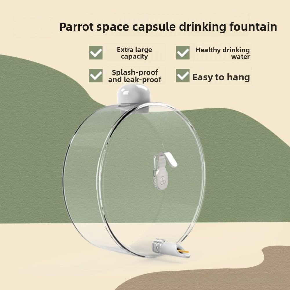 Transparent Birds Water Bottle 350ml Parrot Waterer New Small Pet Water Bottle for Bird Cage
