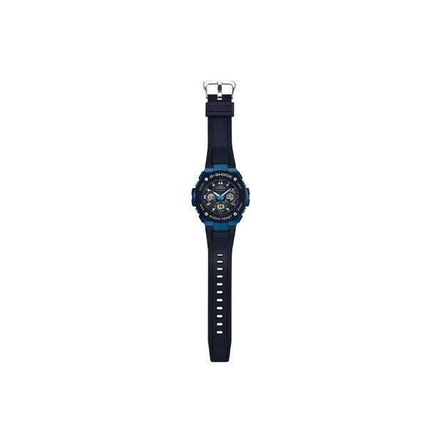 Casio Серия G-Steel W Круглый Двойной Дисплей Модный Тренд Бизнес Повседневный Спорт Водонепроницаемые Кварцевые Часы Мужские часы Черные GST-W300G-1A2PR