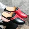 Fashion Designer Luxury Casual Moccasins Sandals Men Anti-slip Brand Half Shoes Loafers Leather Slippers Breathable Mules Fashion Slides