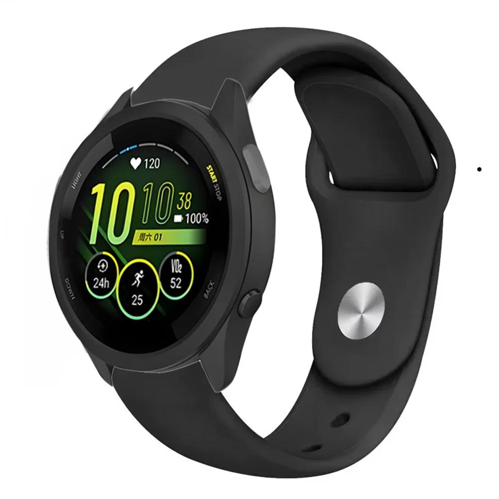 Силиконовый ремешок 18 мм 20 мм 22 мм для Garmin Forerunner 55 165 645 965 255/265 245 Music Sport Браслет Garmin Forerunner 265S Ремешок