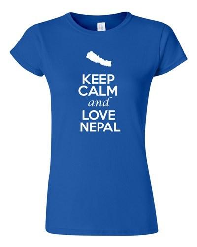 Junior Keep Calm And Love Nepal Country Nation Patriotic Novelty T-Shirt Tee Unisex T-Shirt