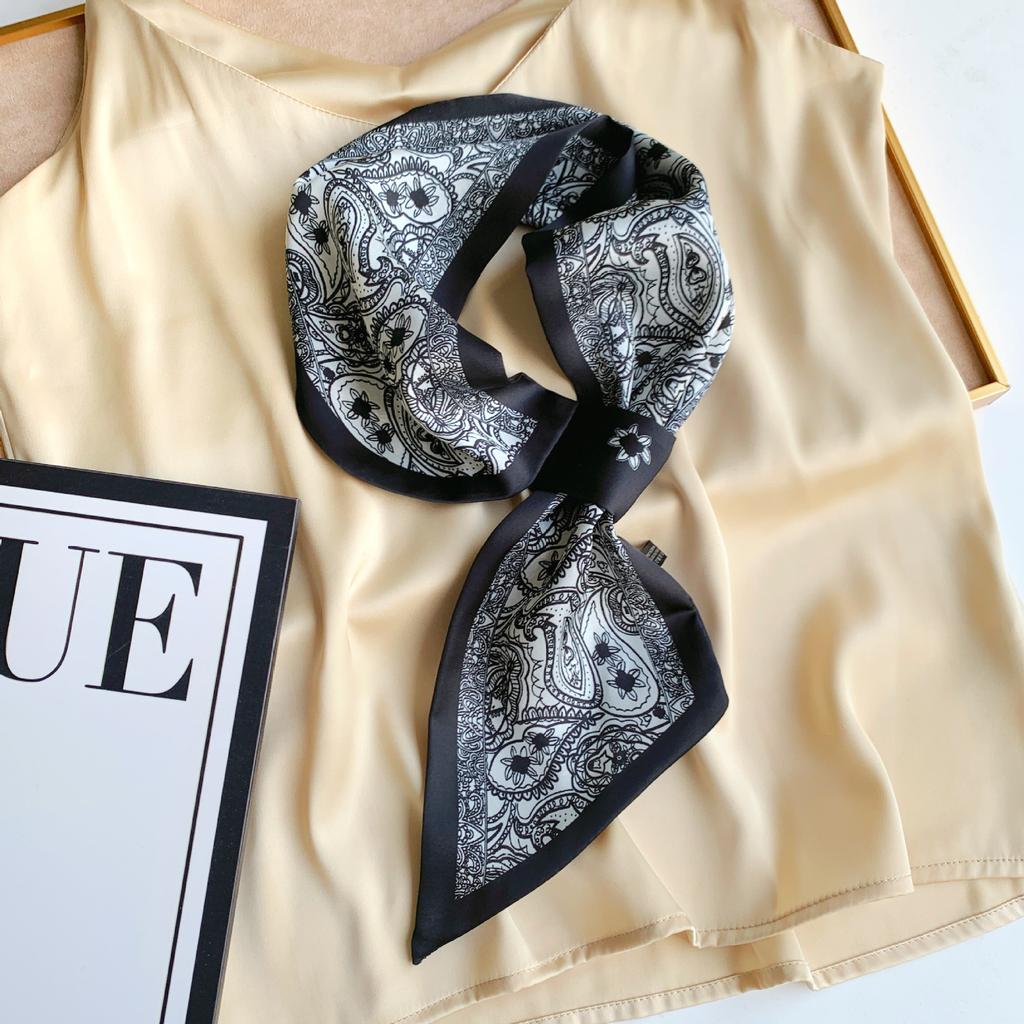 Длинный маленький шелковый шарф, высококачественная сумка для шарфа, универсальная подходящая к рубашке, шарф