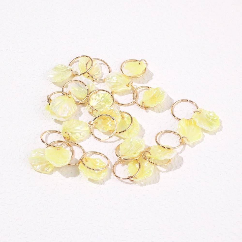 20 шт. Бусины для плетения волос, дредов, головной убор, трубки для плетения волос, набор колец для волос с ракушками для косичек