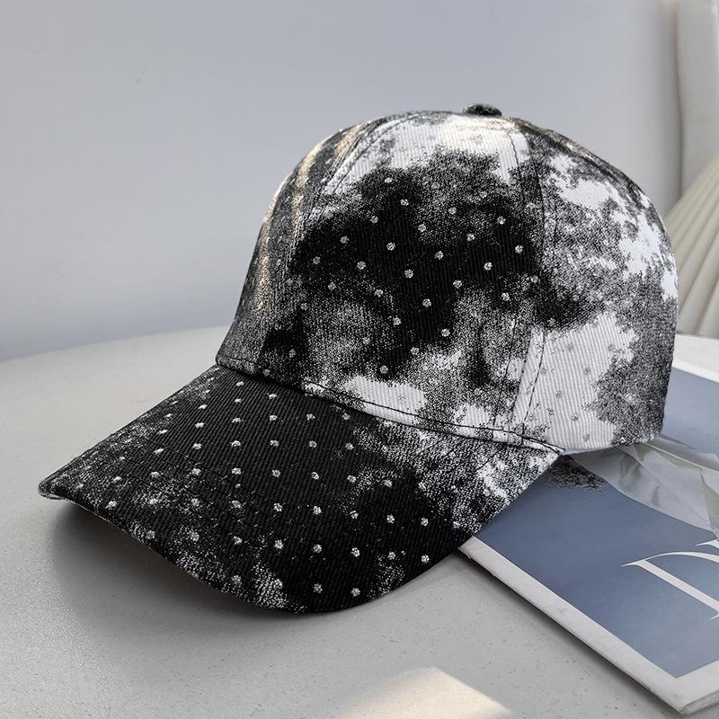 New tie-dye glitter breathable baseball cap women's summer outdoor casual versatile sunscreen sunshade cap
