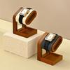 Oirlv SM23502 Wooden Watch Stand Dark Gray Mini Compact Portable Display Storage Photography