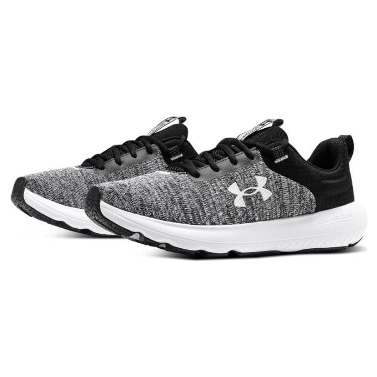 Under Armour Charged Revitalize Black White Women Sneakers 3026683-001