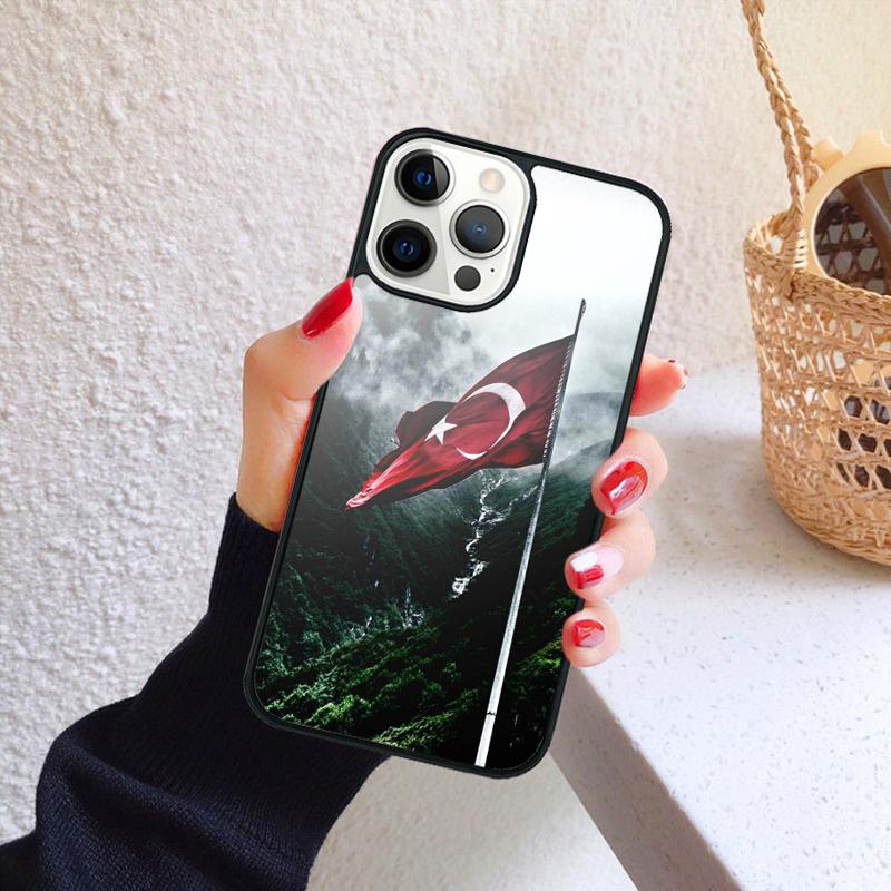 Чехол для телефона ТУРЦИЯ ТУРЕЦКИЙ ФЛАГ для iPhone 17 Air 16 PRO MAX 15 14 PLUS 12 11 13 Задняя крышка Fundas Shell coque