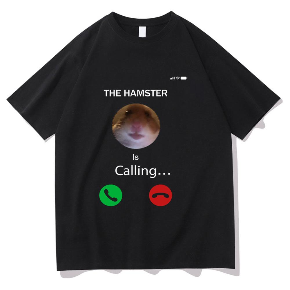 This Hamster Is Called Men's T-Shirt Hamster Funny Men's/Women's Clothes Harajuku Clothes Summer Cotton T-Shirt Breathable Top