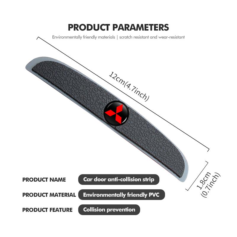 4PCS Universal Car Door Scrape Guard Bumper Guards Edge Protector Strip For Mitsubishi Outlander Lancer Cross Colt Xpander SL8