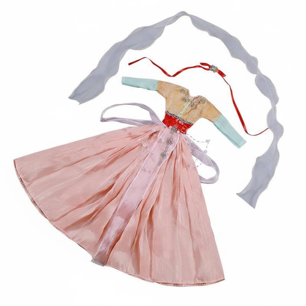 Women Lolita Dress Court Gown BJD Doll Outfit for 1 3 Scale Dolls 60cm Display