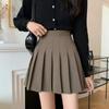 Brown Skirt Ladies Summer Clothes Women's High Waist Harajuku Korean Style Black Mini Pleated Skirt For School Girl Uniform