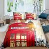 Лондонская телефонная будка Биг Бен Удобный пуховый пододеяльник Наволочка Постельный набор Украшение детской спальни Домашний текстиль