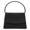 Plex Black Formal Bag with Gathered Pleated Design for Women, Perfect for Weddings, Funerals, Entrance Ceremonies, Graduations, and Other Ceremonies