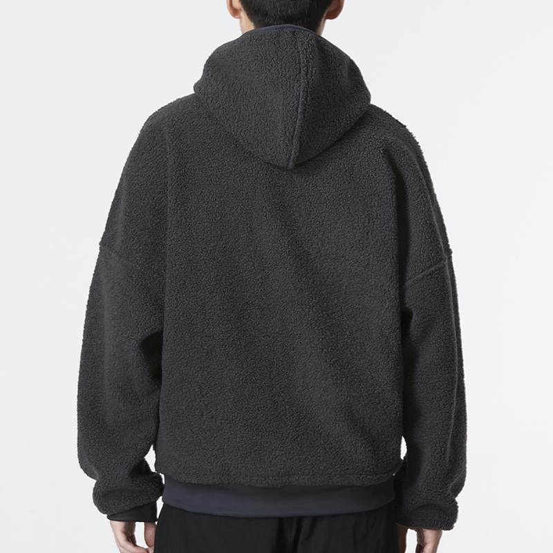 Adidas Новая двусторонняя флисовая куртка с капюшоном Polar, мужская верхняя одежда, серая HG2076