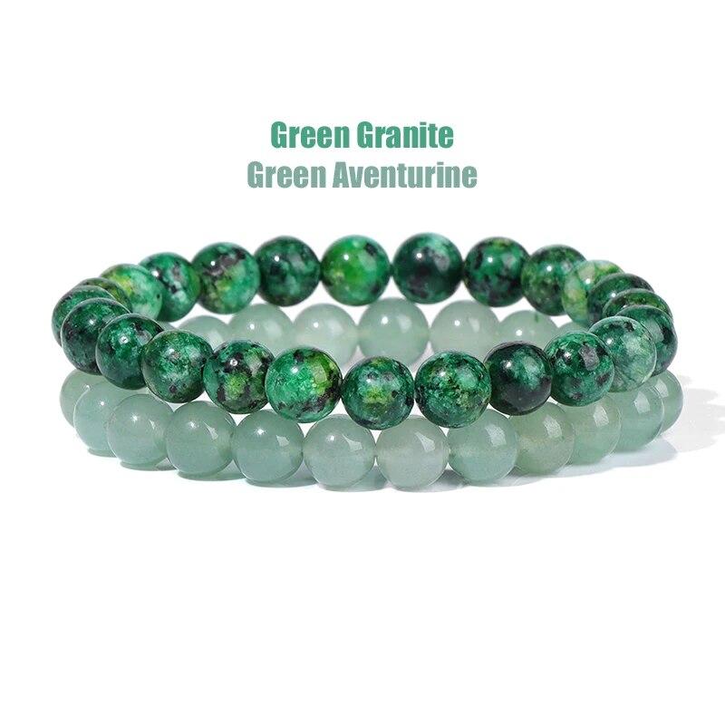 2 шт./компл. браслеты для женщин, набор браслетов из натурального камня, агаты, 8 мм, бисер, бирюзовый кристалл, браслет, мужские ювелирные изделия, исцеление