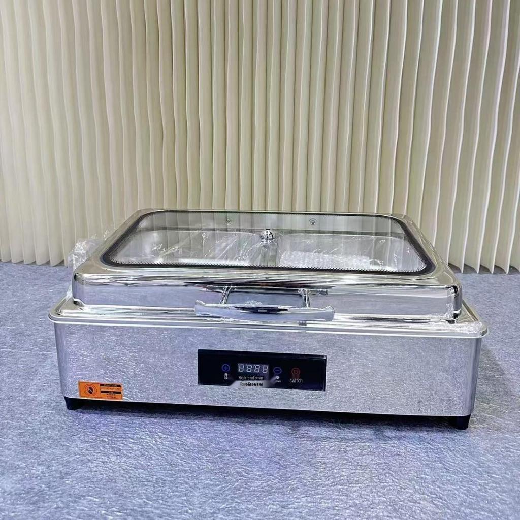 Электрическая мармитница для фуршета из нержавеющей стали - Умный подогреватель для самообслуживания с прозрачной изоляцией для гостиничных завтраков