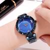 Gedi Women's High-End Starry Sky Quartz Wristwatch, Waterproof Alloy Design