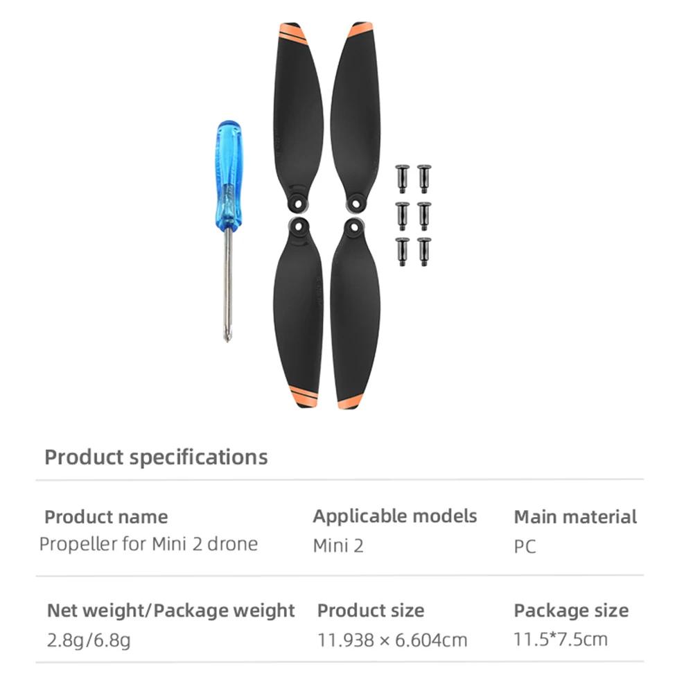 4 Pair 4726 Propeller Props Blade Replacement for DJI Mini 4K/Mini 2/SE Light Weight Wing Fans Spare Parts Accessory