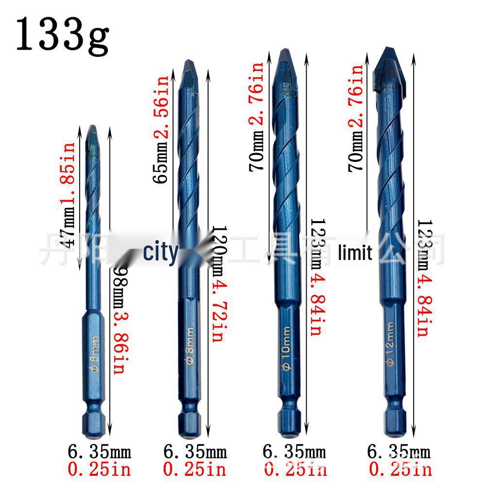 Многофункциональное сухое сверло с шестигранным хвостовиком для керамики, камня и фарфора