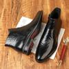 Классическая обувь для мужчин Натуральная кожа Повседневная обувь Британский стиль Заостренный носок Высокие кеды Туфли для платья Зимние ботинки Челси