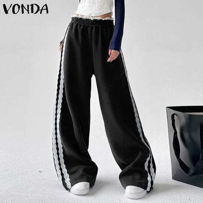 Женские повседневные кружевные прямые широкие брюки