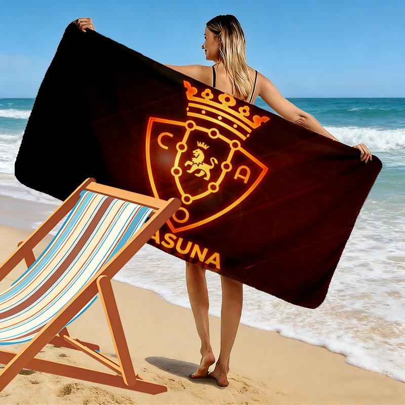 Пляжное полотенце CA Osasuna, Большое, Мягкое, Быстросохнущее, для Пляжа, Кемпинга, Плавания