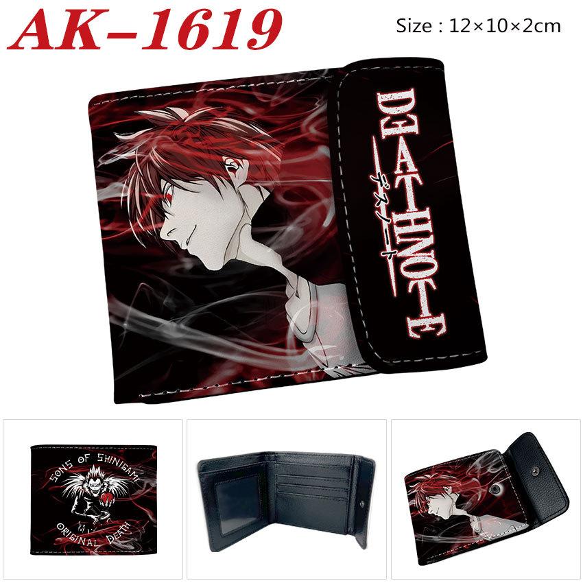 Death Note Anime Wallet Short Fold Snap Closure Wear-Resistant Large Capacity Card Holder Coin Purse