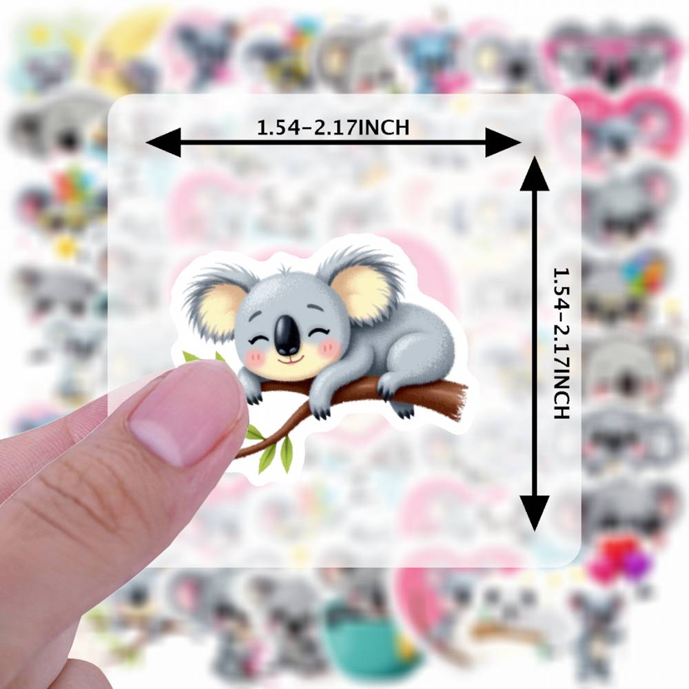 35pcs Cartoon Animal Stickers Playful Heart Animal Stickers DIY Stickers For Laptop Luggage Scrapbook Diary Sticker Guitar
