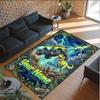 Monster Truck Theme Crystal Velvet Rug Personalized Custom Name Text Soft Floor Mat Home Decor