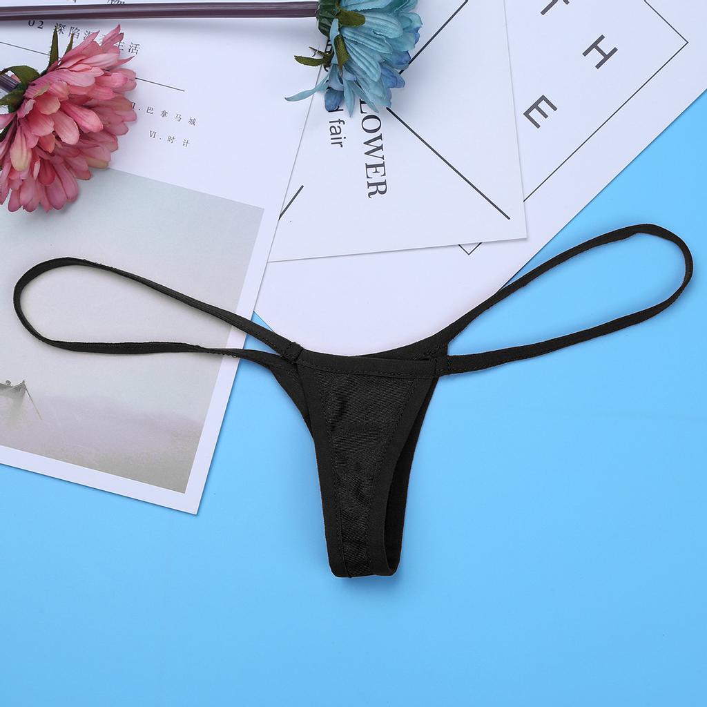 Women's Stretchy Low Rise Micro Mini G-String T-Back Thongs Bikini Lingerie Underwear