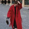 Autumn Winter Single-breasted Woolen Coat Vintage Female Long Korean Fashion Long Jackets Casual Street Lady Outwears