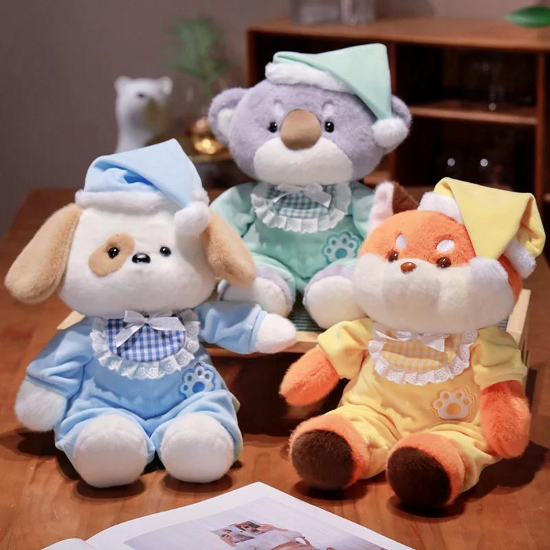 Очаровательная пижама, собака, лиса, коала, плюшевая игрушка, мягкая, спокойной ночи, кукла, животное, детская подушка, рождественский подарок на день рождения