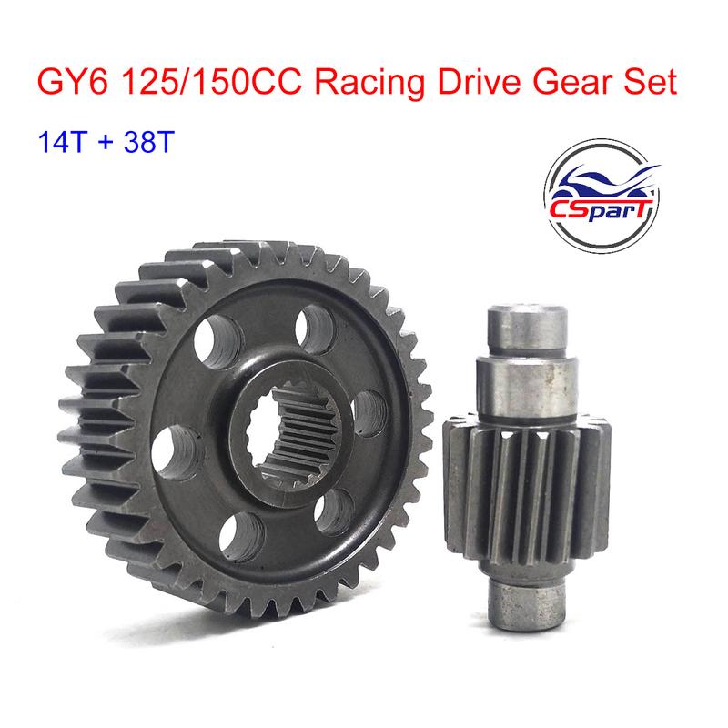 Набор шестерен гоночной трансмиссии 14T 15T 16T 17T 18T GY6 125 150 152QMI 157QMJ запчасти для квадроцикла, багги, карта, скутера