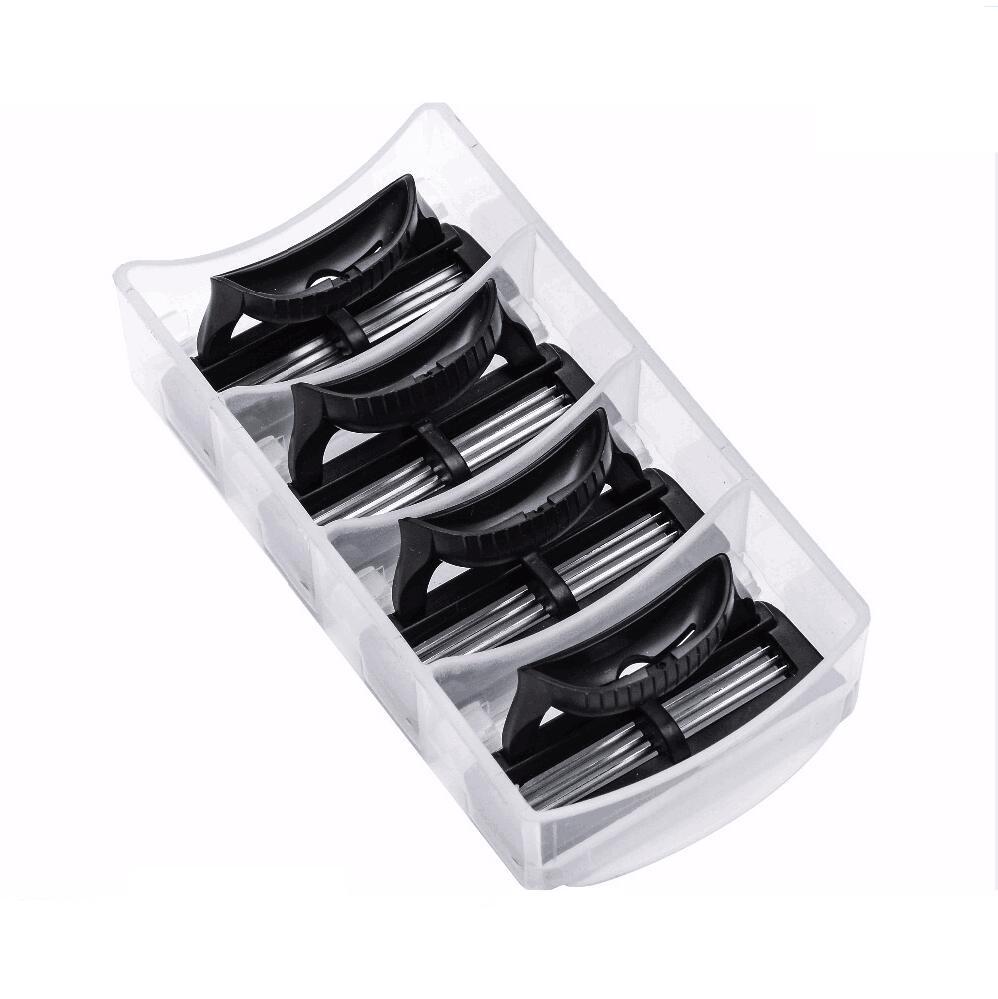 4 шт. лезвия для бритья для мужчин, безопасные лезвия, кассетная бритва, костюм для Gillettee Fusione