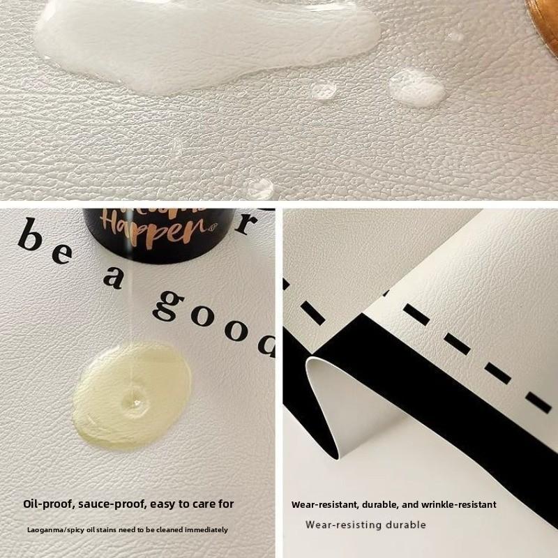 6pcs Oval Placemats, Heat Insulation Pads, Leather Western Placemats, Household Tableware Plate MATS and Bowl MATS
