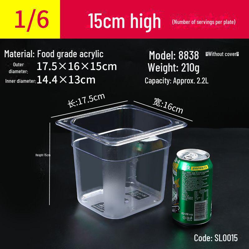 Прозрачная прямоугольная акриловая чаша для горячего и ящик для хранения свежих фруктов