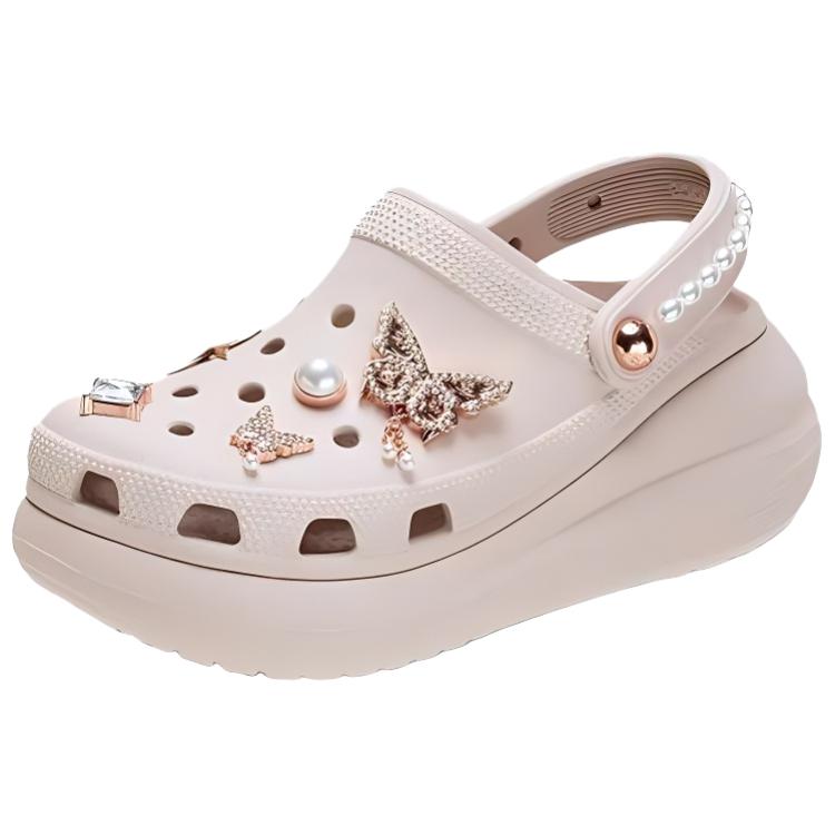 Crocs Модные Элегантные Простые Повседневные Удобные Уличные Клоги Женская Обувь Розовый 211539-6UR