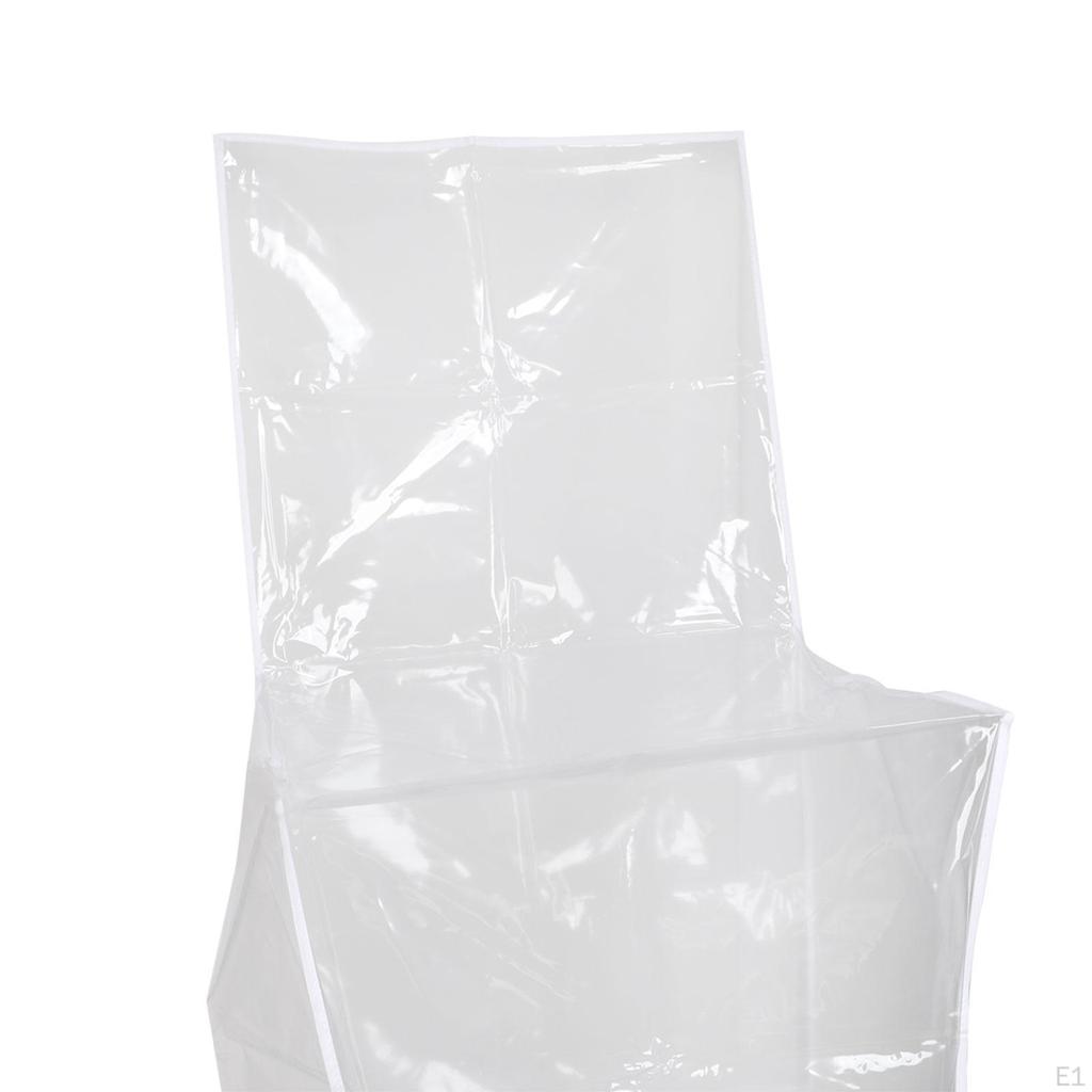 Прозрачный чехол для обеденного стула из ПВХ, чехол для кухни, защита от шерсти домашних животных, прозрачный, утолщенный, полное покрытие