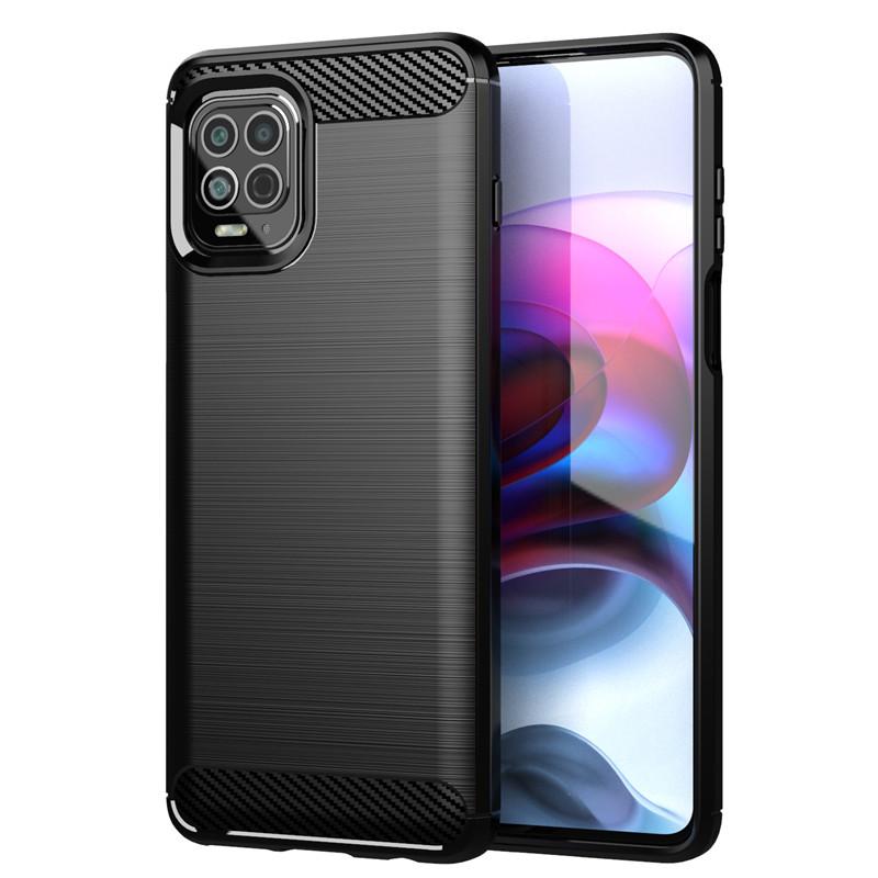 Чехол для Motorola Moto G100 Для Motorola Moto G100 Чехол Противоударный Силиконовый Защитный Бампер для Телефона из Углеродного Волокна Для Moto G100
