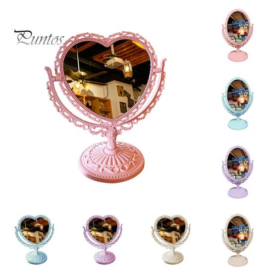 Cosmetic Mirror Functional Durable Desk Type Antique Vintage European Style Desktop Makeup Mirror for Makeup