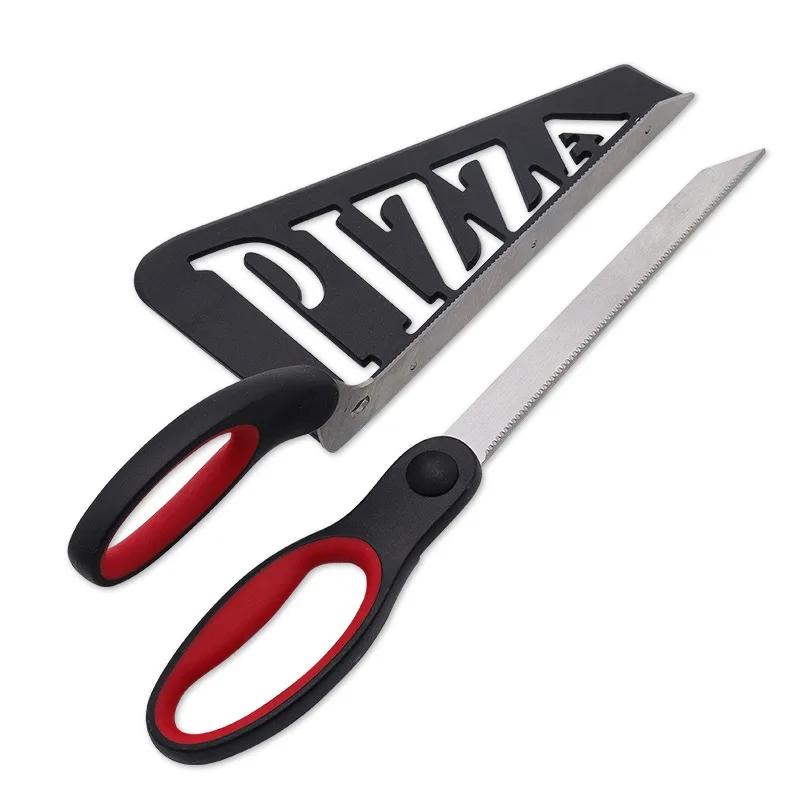 3 In 1 Removable Stainless Steel Pizza Cutting Tools Household Hollow Out Shovels + Scissors Kitchen Sharp Long Cake Knife