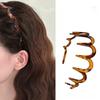 Korean Brown Resin Wave Toothed Headband For Women Girls Fashion Hair Comb Zigzag Band Notched Headband Hair Accessories