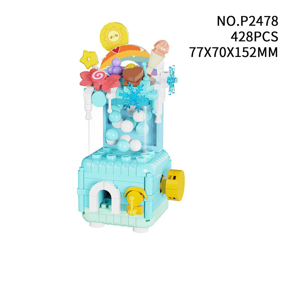 Idea Small Ufo Catcher Micro Diamond Block Grab Machines Building Brick Dessert Snacks Candy Construction Toys For Kids Gift