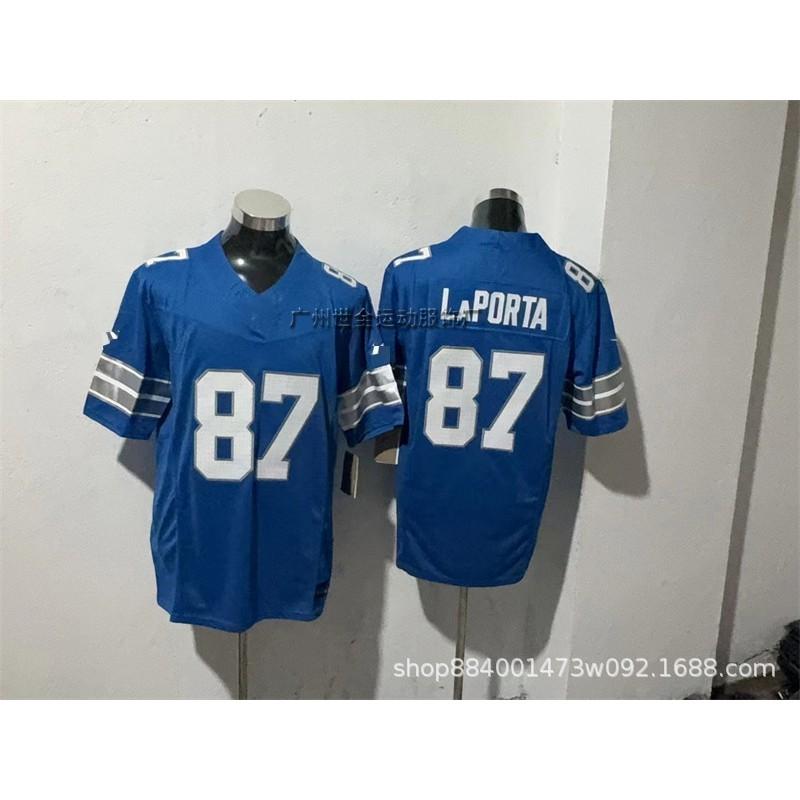 Mens American Football Jersey With Embroidered Number 14 Lion Team Design Cotton Blend Unisex Sportswear Training Game